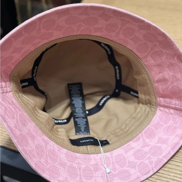 NWT Coach Signature Bucket Hat in Powder Pink CAP77 Size: XS/S NWT Coach Signature Bucket Hat in Powder Pink CAP77 Size: XS  main image 2